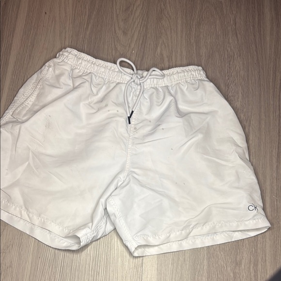 Calvin Klein Men's White Swim Trunks - Picture 2 of 2